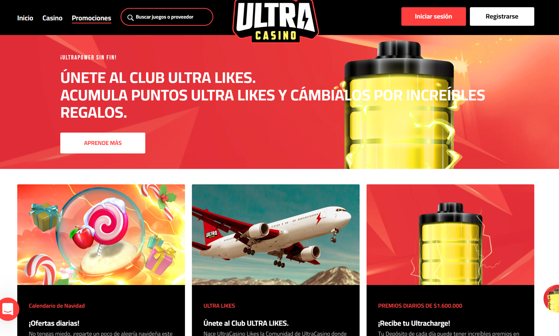 Promociones de Ultracasino