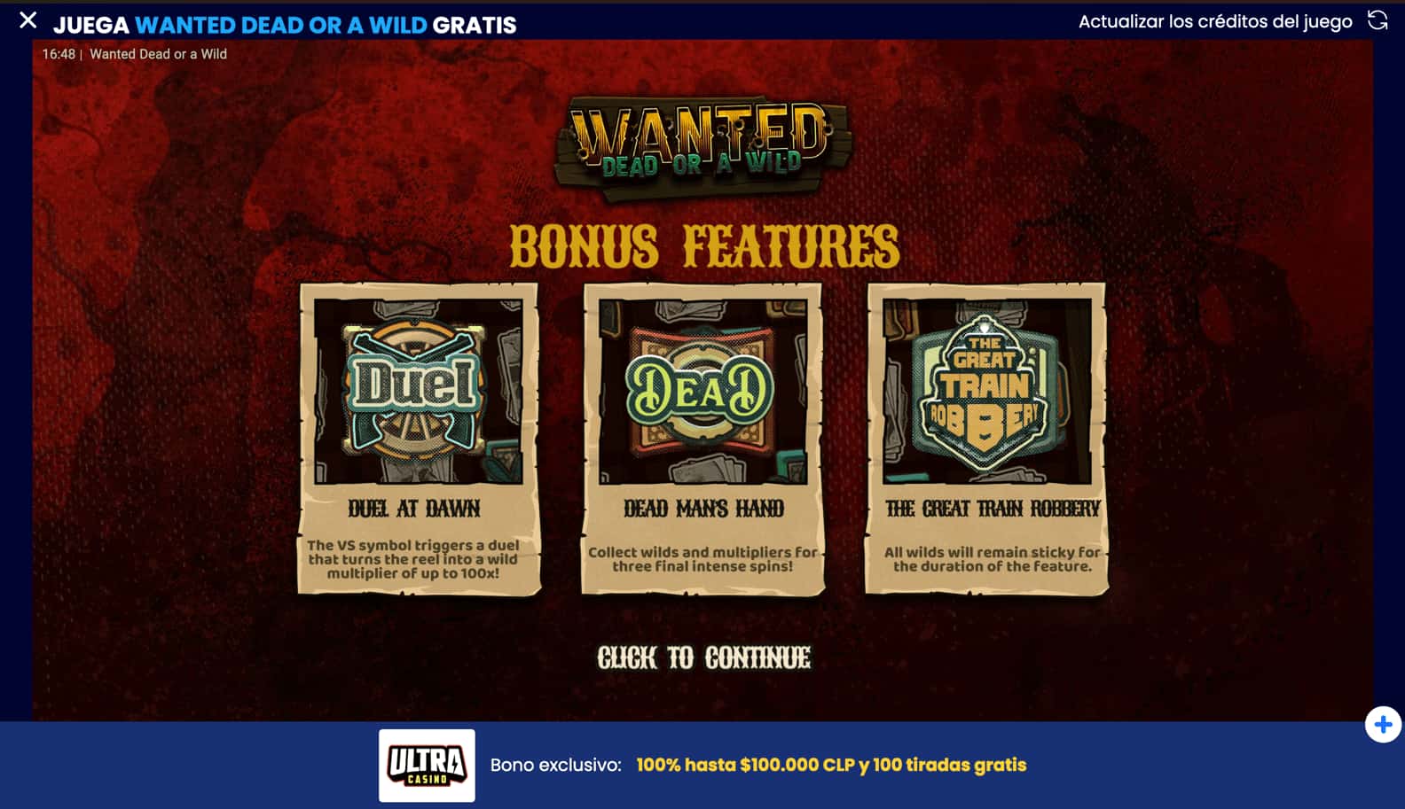 Wanted Dead or a Wild Tragamonedas