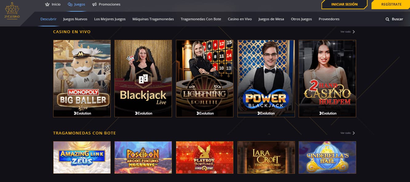 21casino Catálogo de Juegos