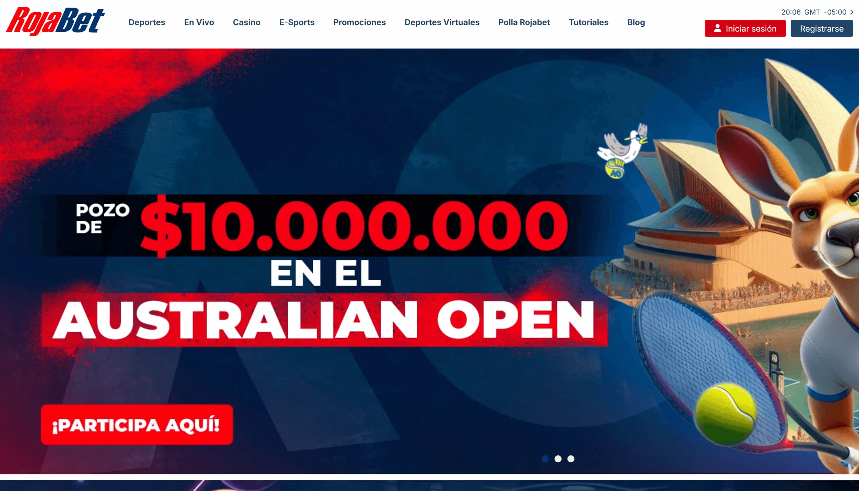 Rojabet Homepage