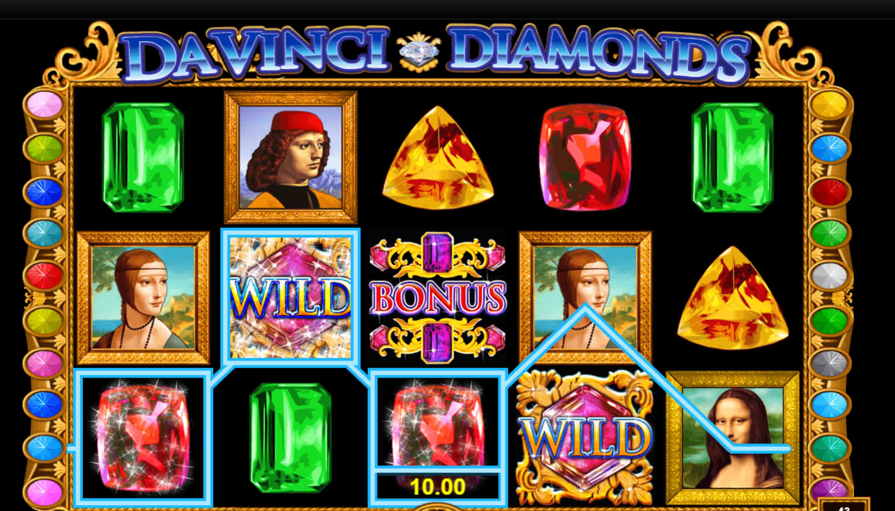 da vinci diamonds bonus