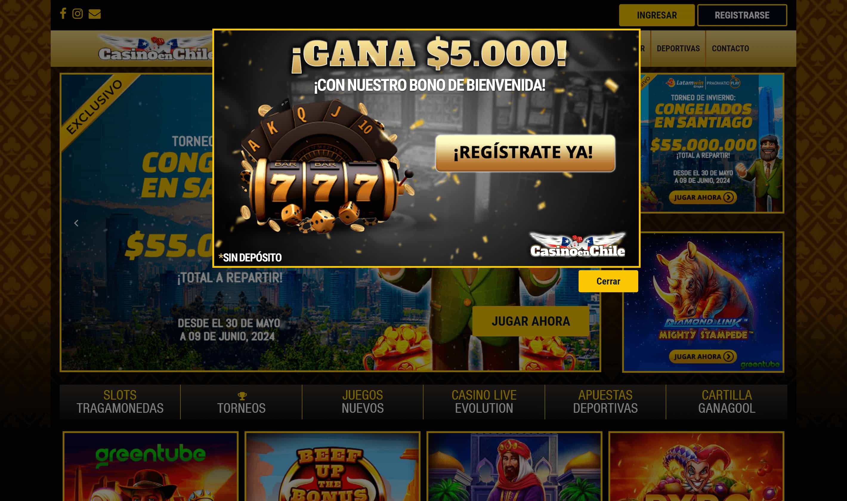 Casino en Chile Homepage