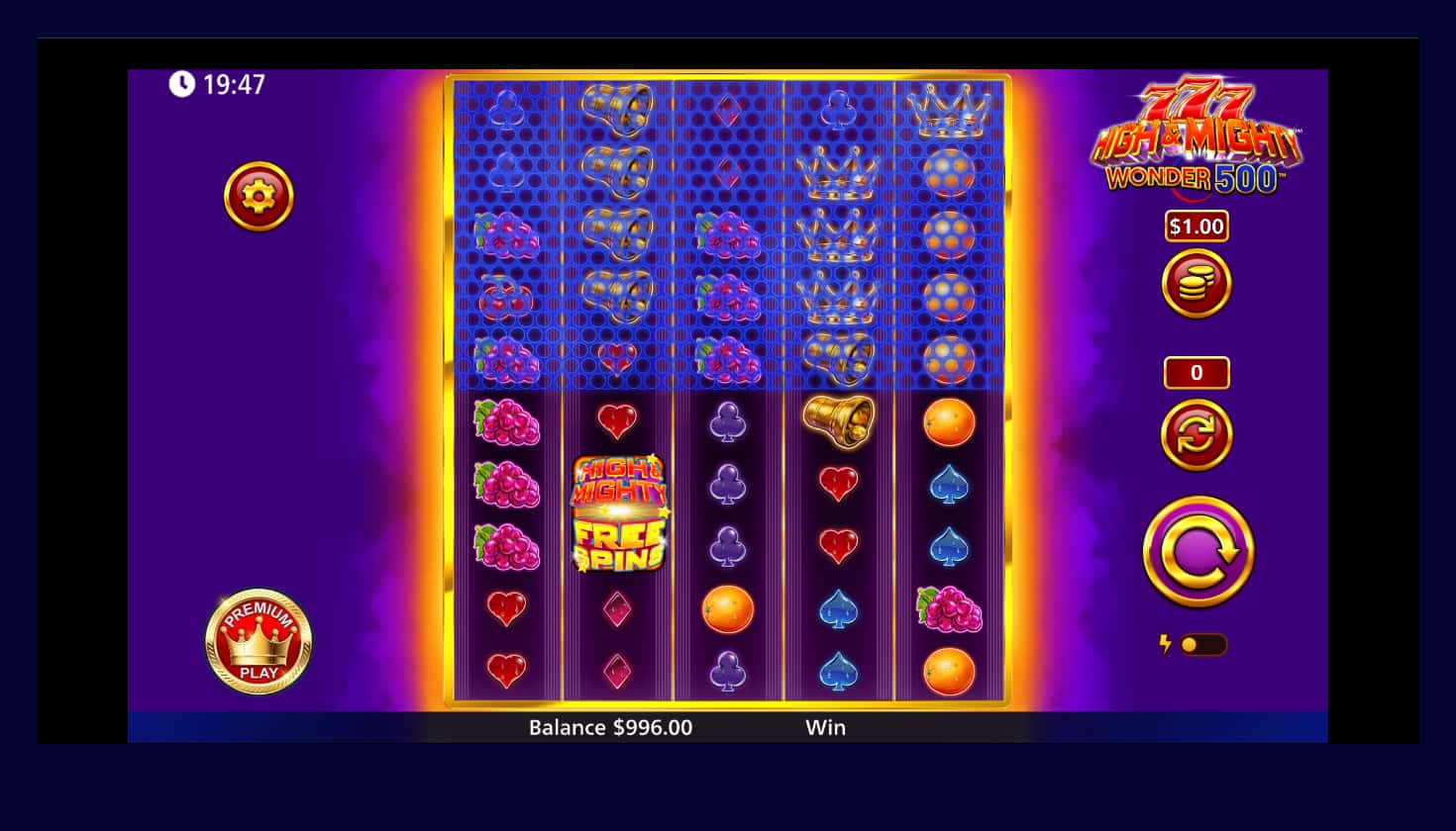 Scatter y giros gratis en slot 777 High & Mighty Wonder 500