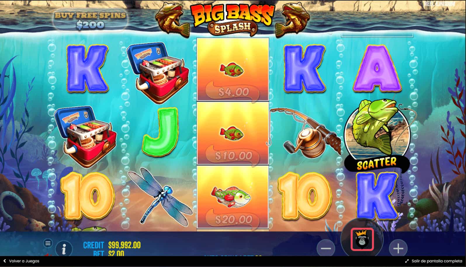 Big Bass Splash Tabla de pagos