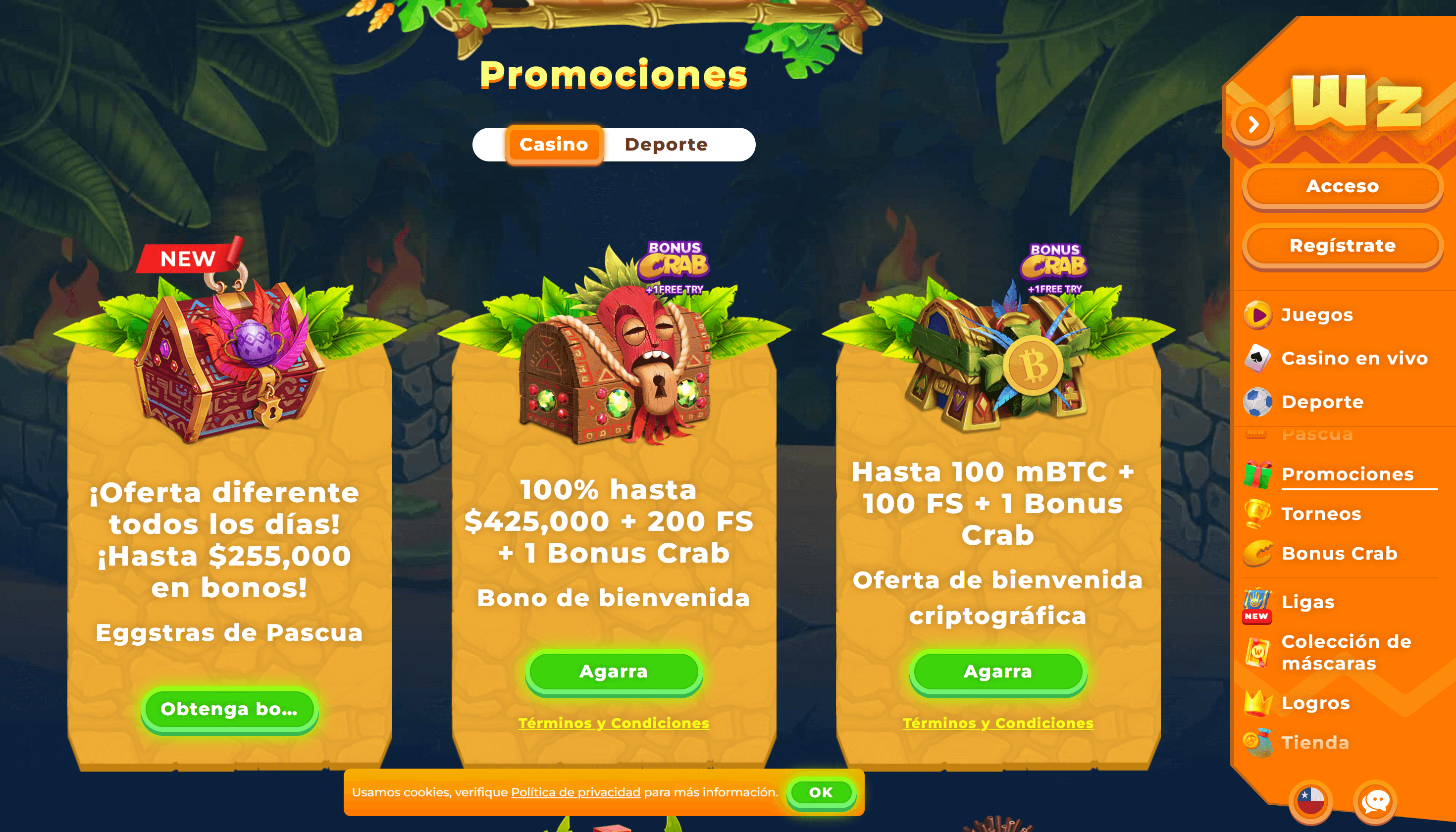 Wazamba Bonos y promociones.png