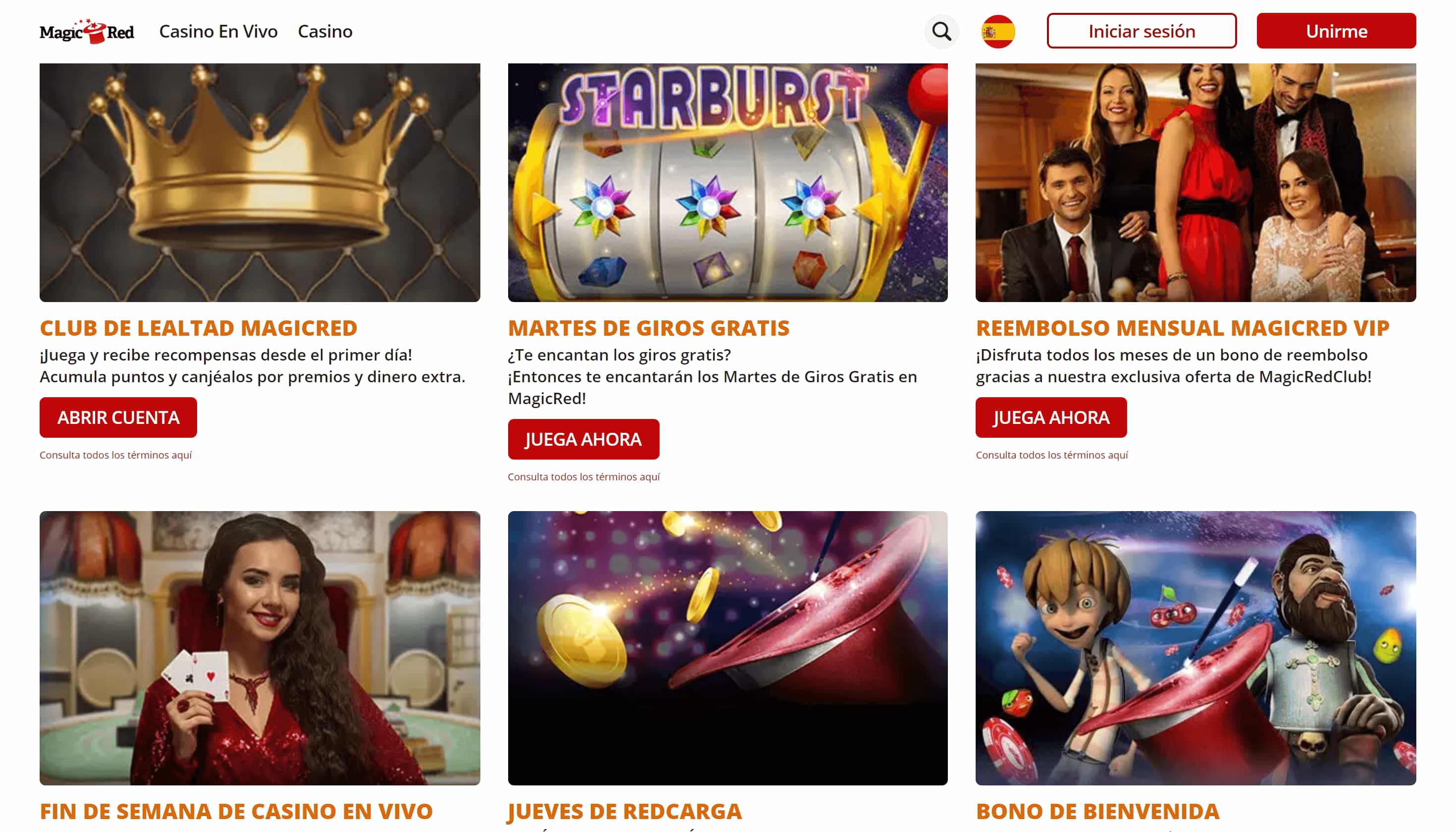Magic Red Bonos y promociones
