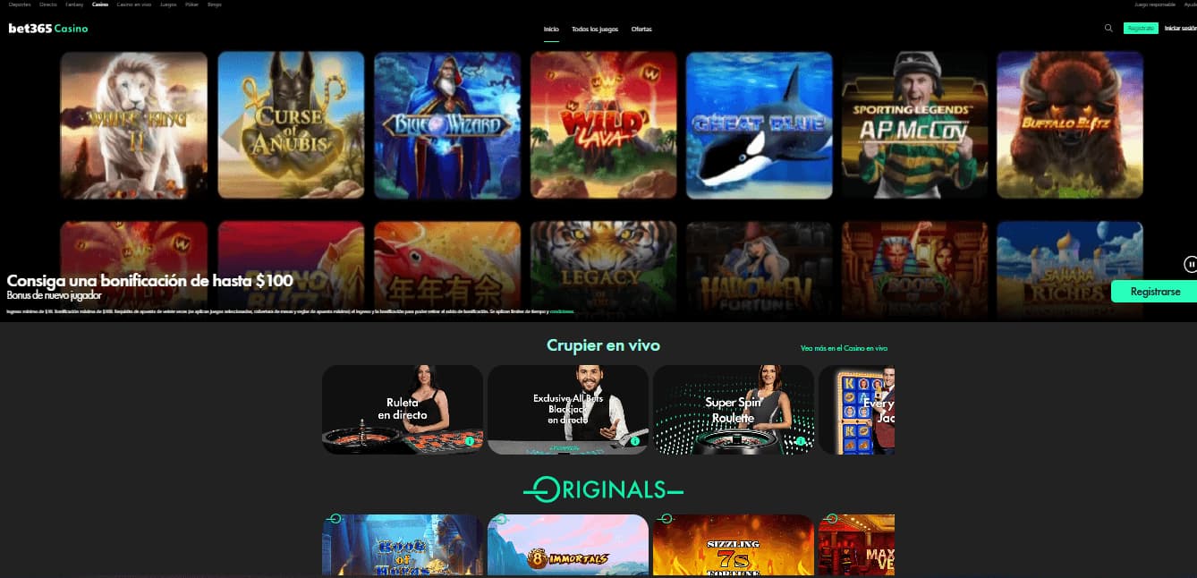 Bet365 Catálogo de juegos Chile