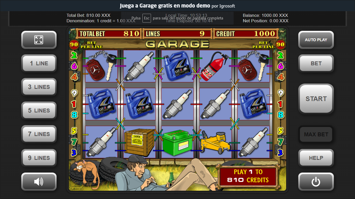 Garage Tragamonedas de Igrosoft