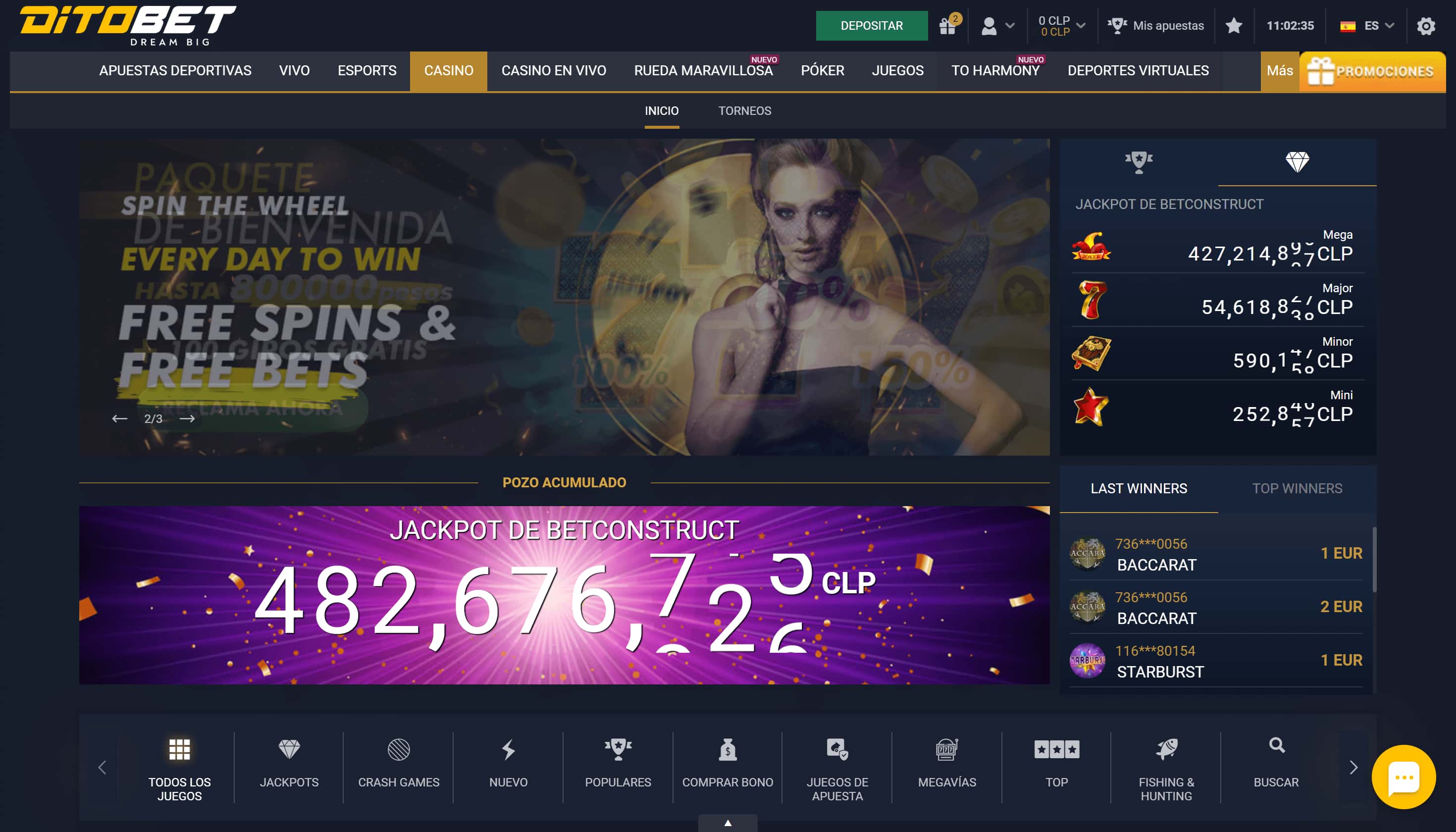 Ditobet Chile Homepage