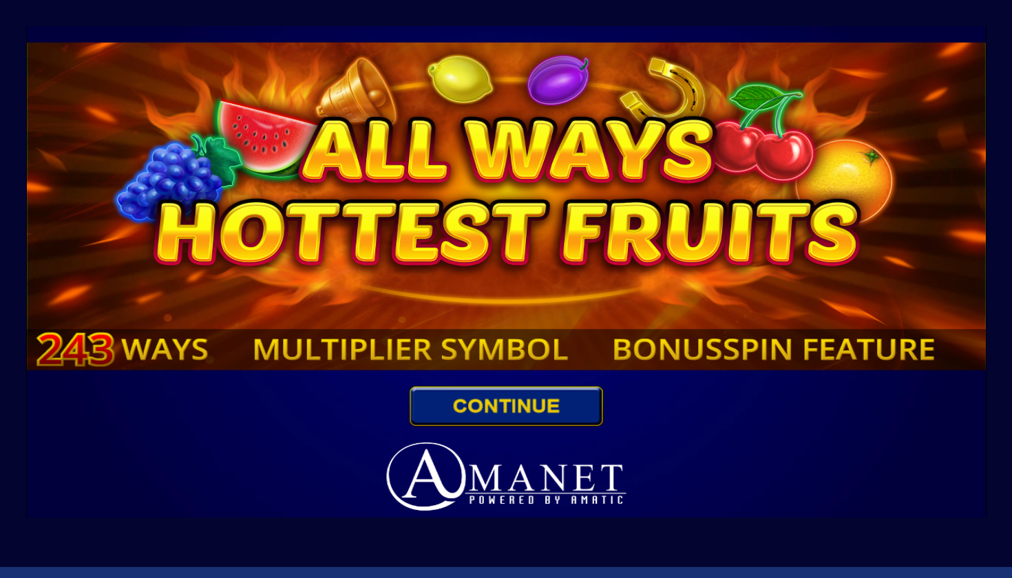 All Ways Hottest Fruits tragamonedas inicio.png