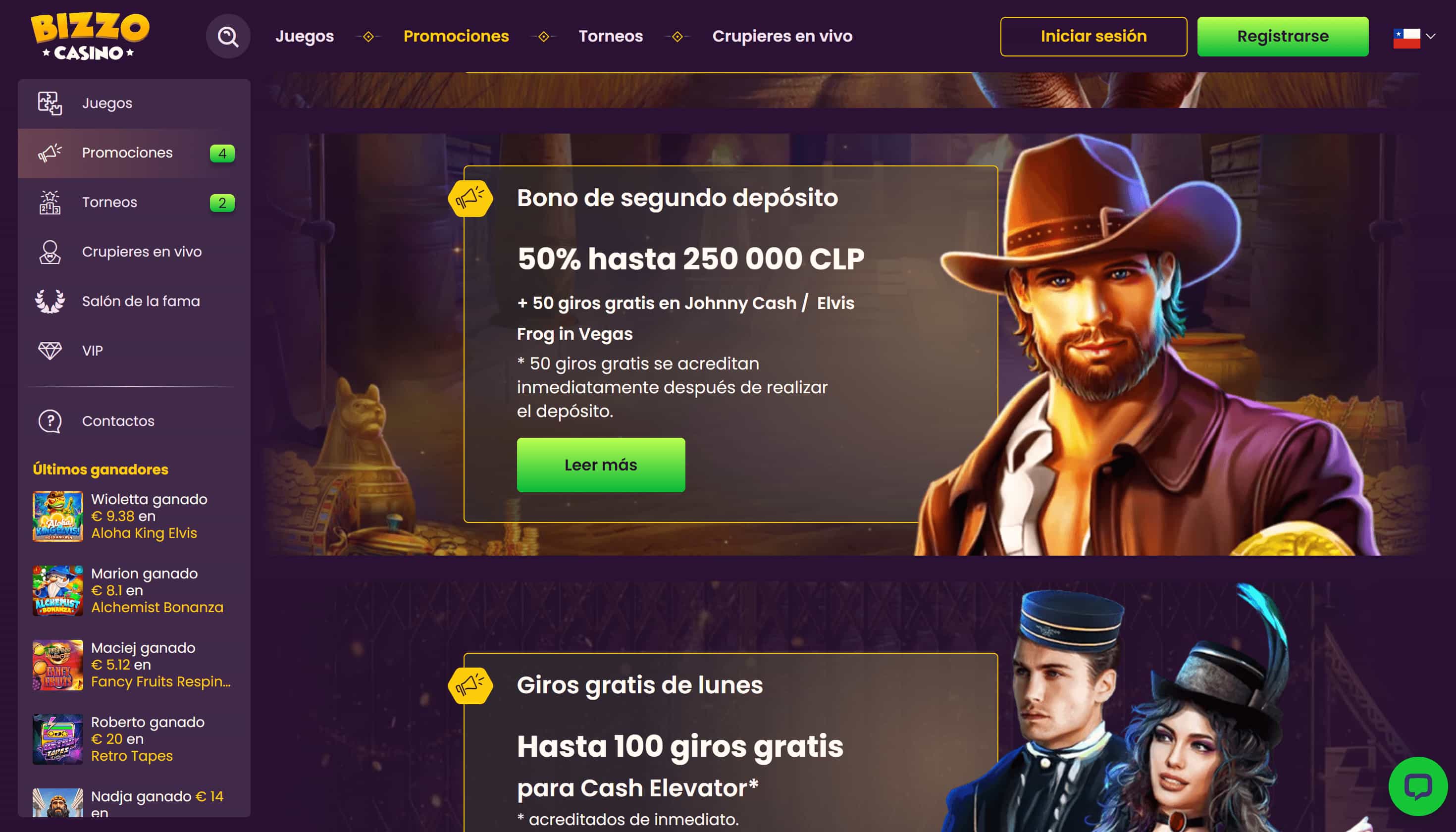 Bizzo Casino Bonos y promociones