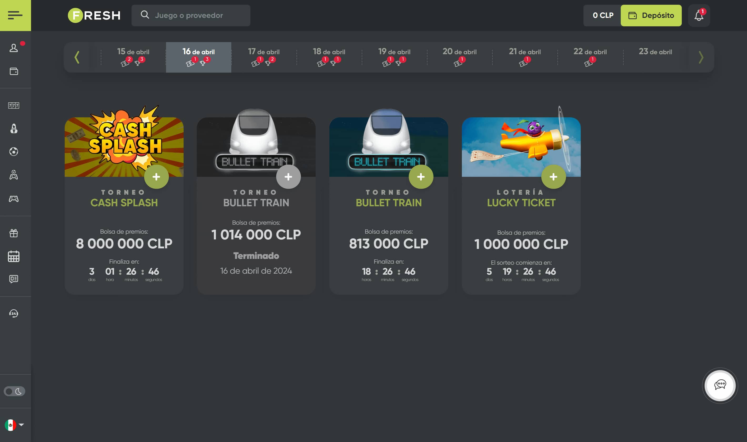 Fresh Casino Bonos y promociones