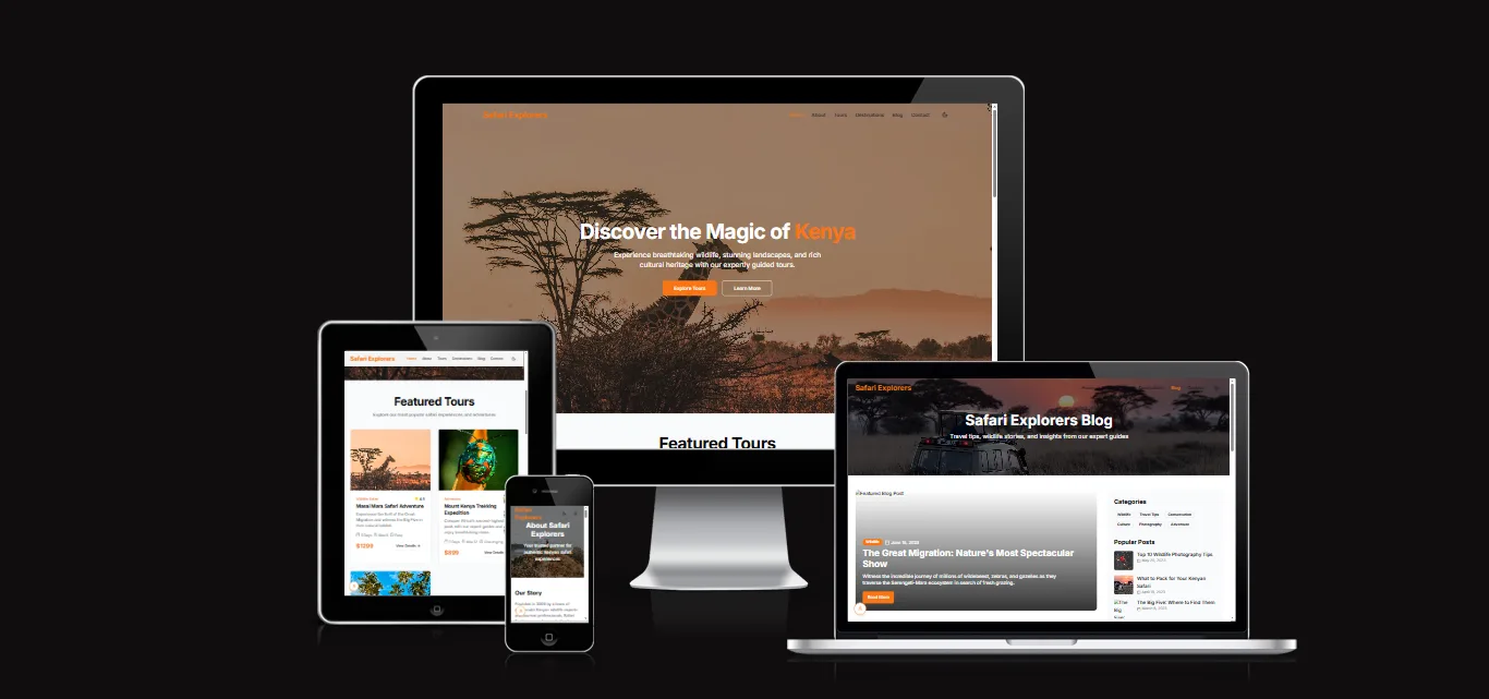Tours & Safaris Website Template