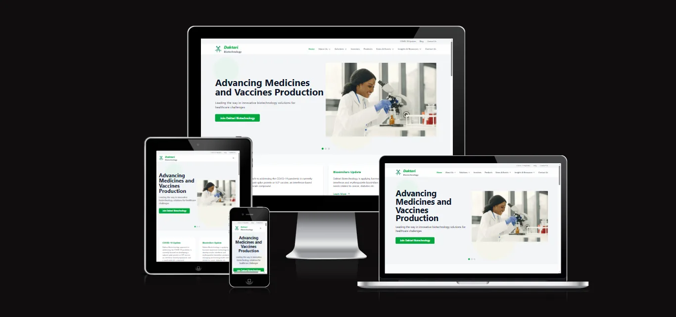Biotech Company Website