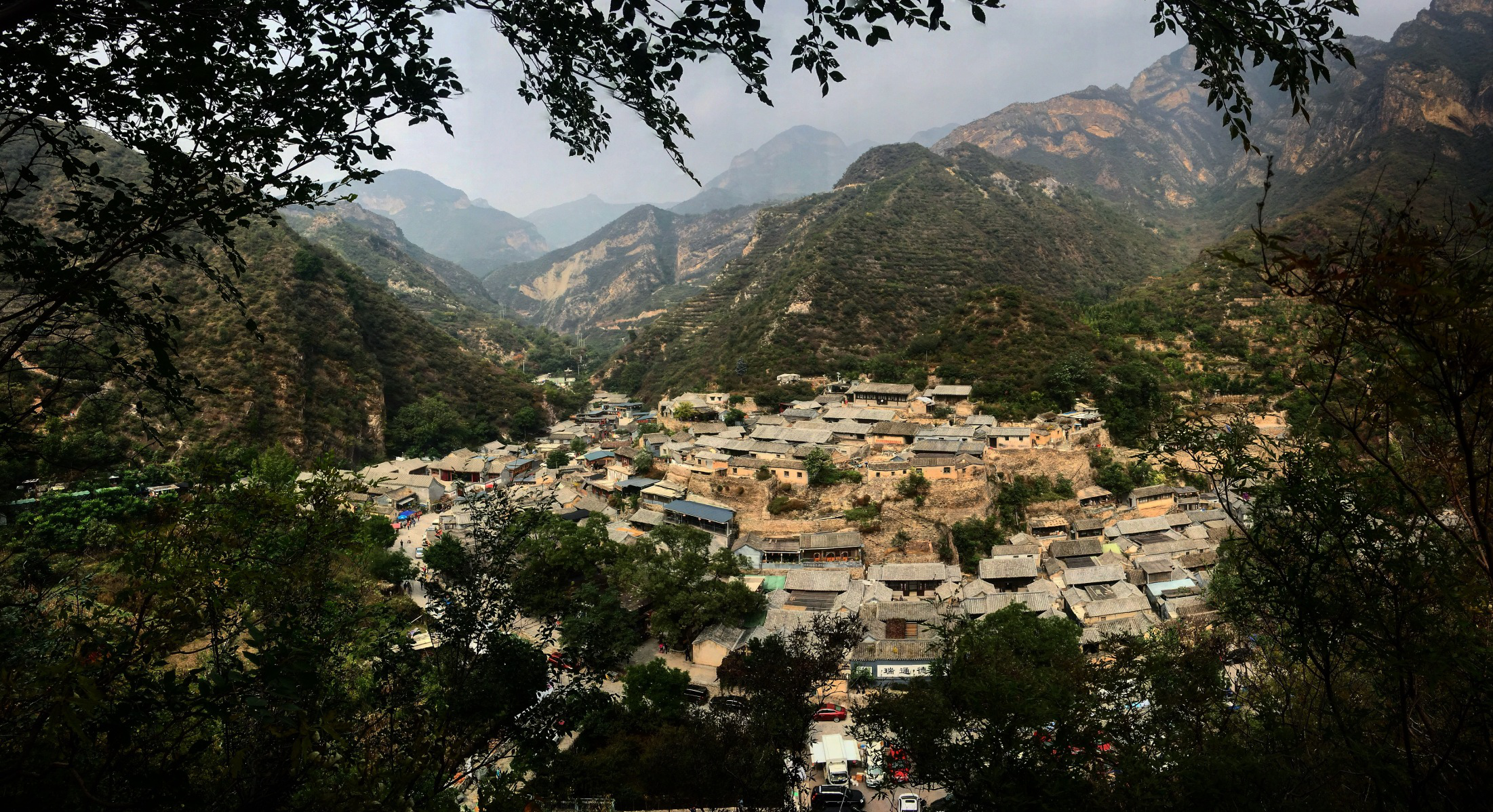 Cuandixia Beijing aerial view of village