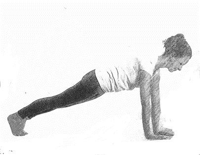 Yoga plank in Chinese