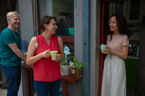 A mid-study break chat over tea