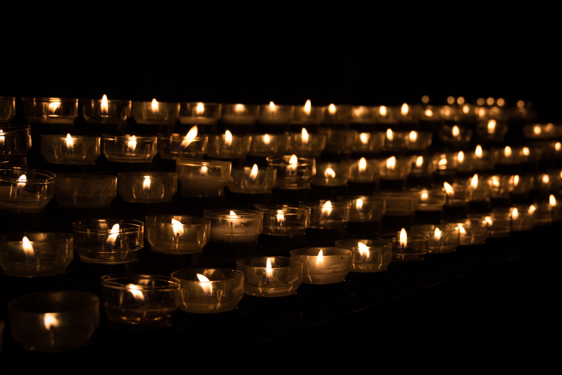 candlelight in the dark