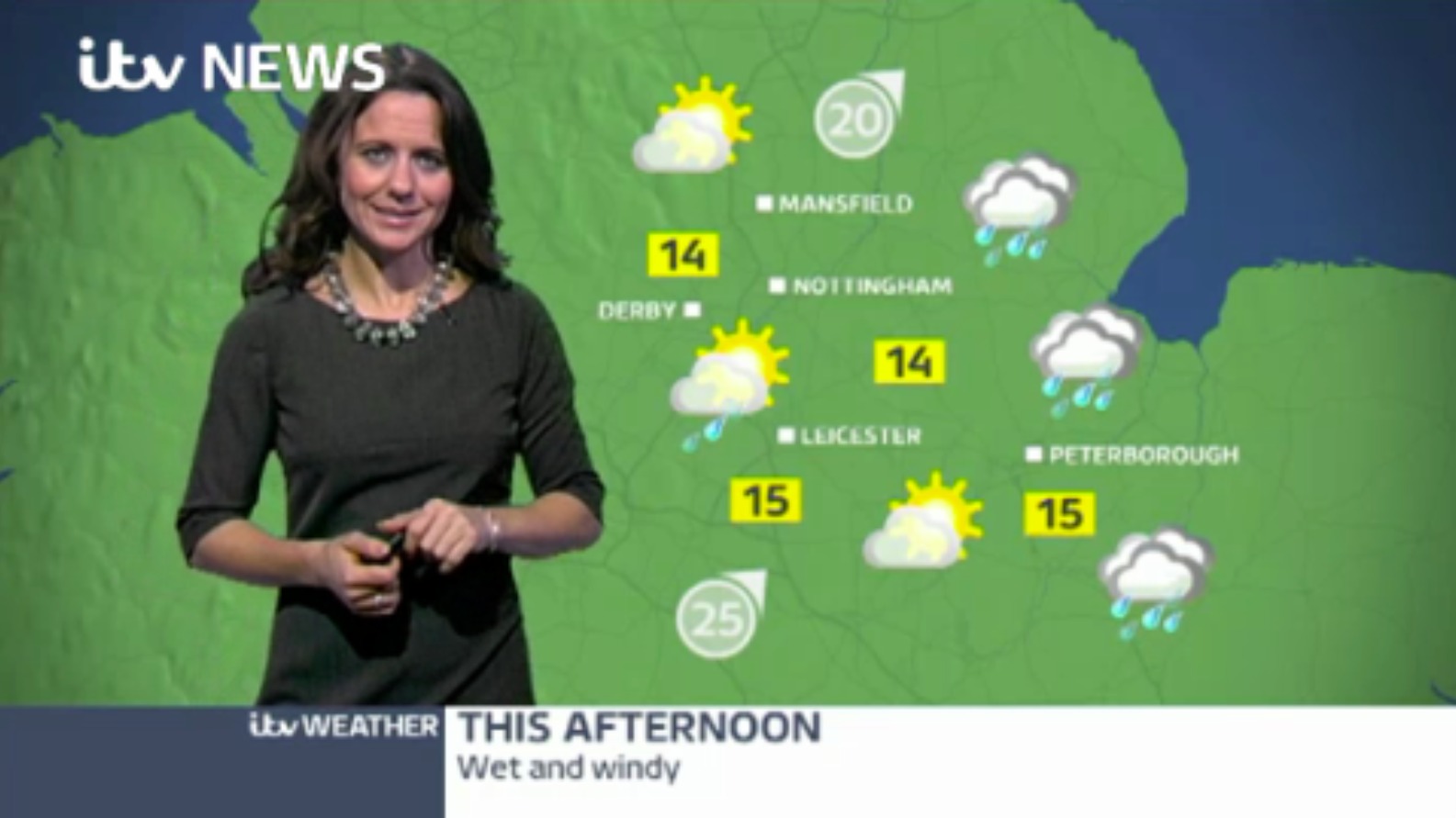 East Midlands Weather: wet and very windy | ITV News Central
