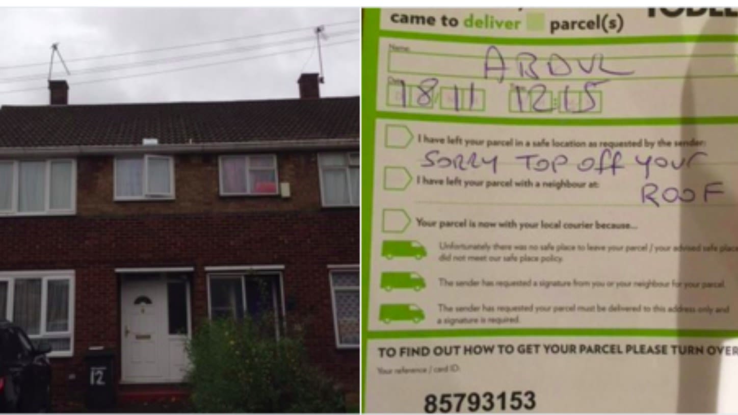 Delivery firm apologises after courier throws parcel on roof when no answer  at door | ITV News Central