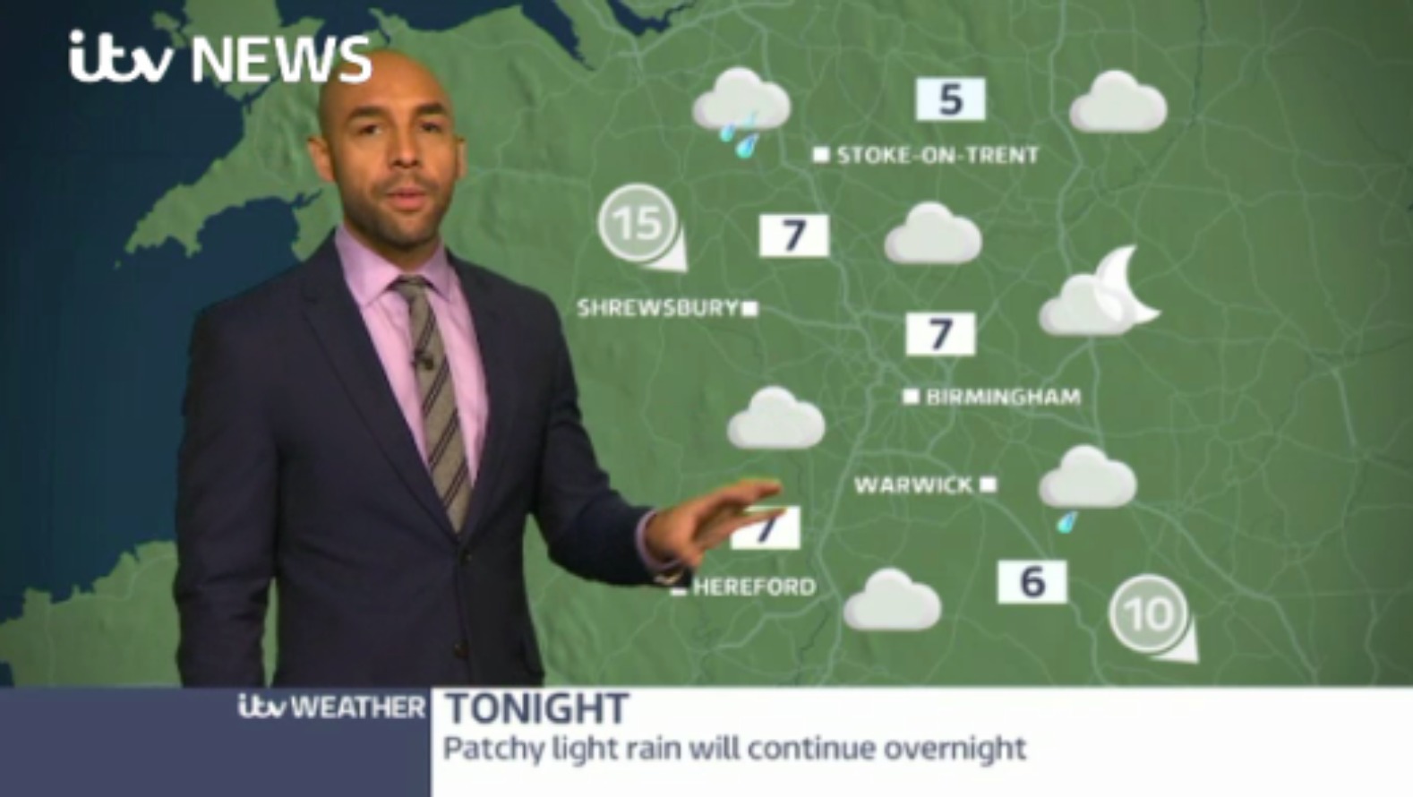 West Midlands Weather: Light rain overnight | ITV News Central