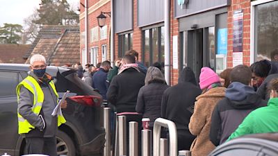 More than 150 people were in the queue at the peak - the busiest day in the pharmacy's history.
Copyright: ITV News