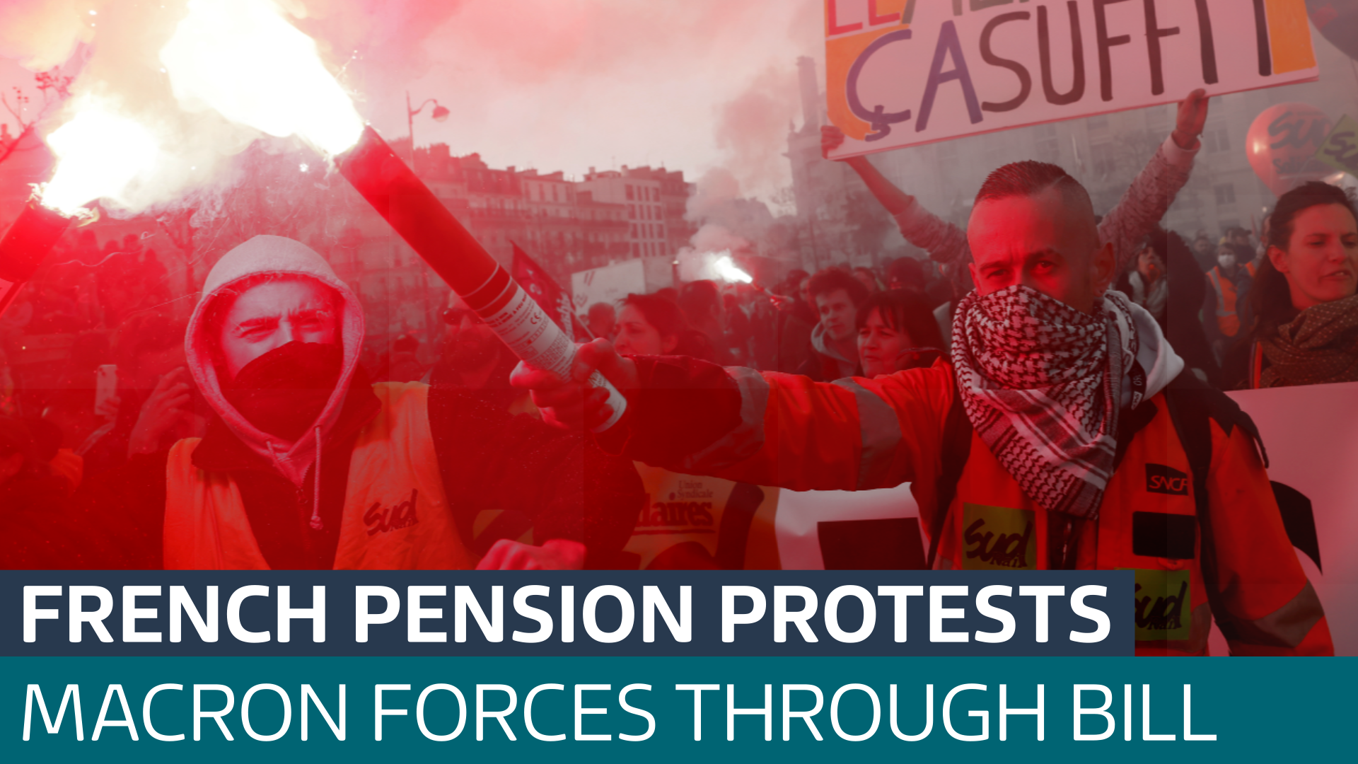 Protesters and police clash in France over controversial pension ...