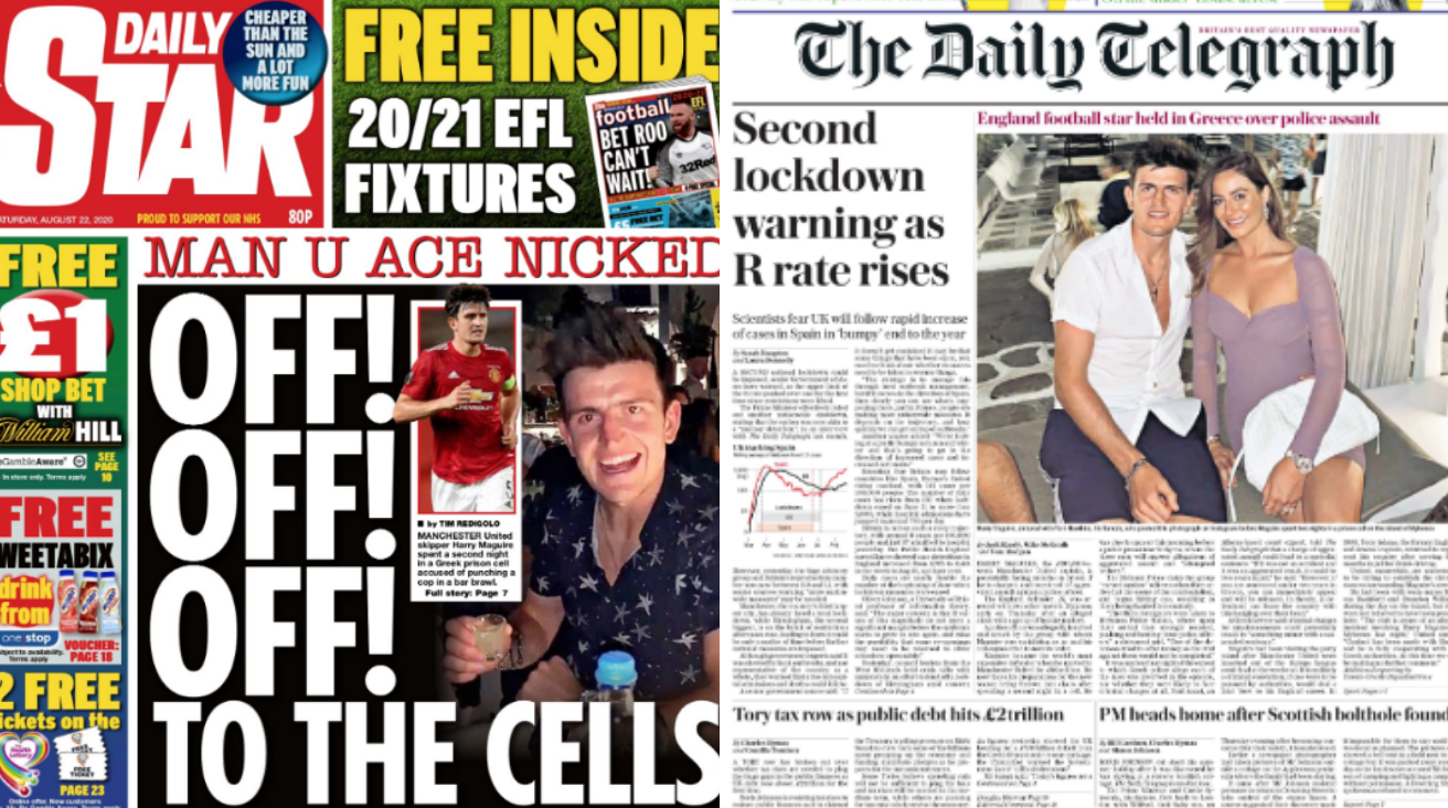 Harry Maguire Arrest And Second Wave Warning Leads Saturday S Papers ITV News