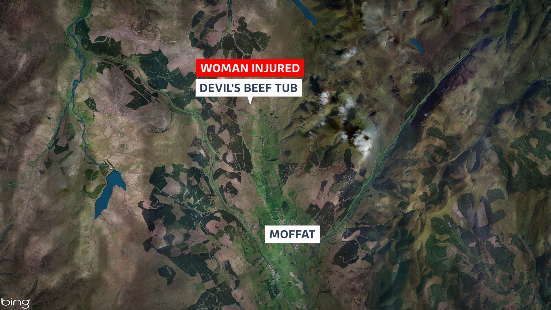 Woman Airlifted To Safety From Devil's Beef Tub | ITV News Border