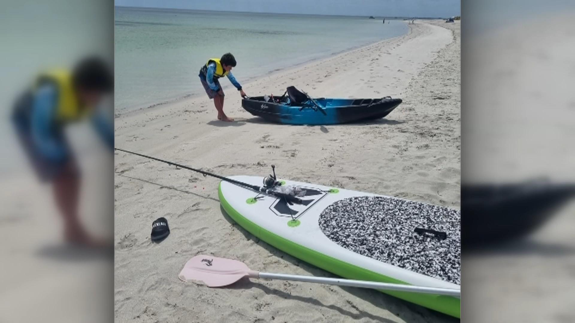 Austin and his family had been kayaking and paddleboarding off the coast of Quindalup.