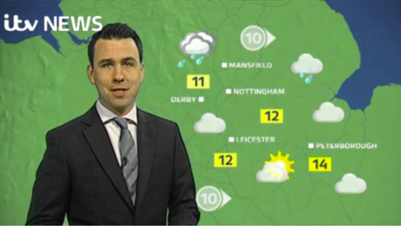 East Midlands Weather: Cloudy with patchy rain | ITV News Central