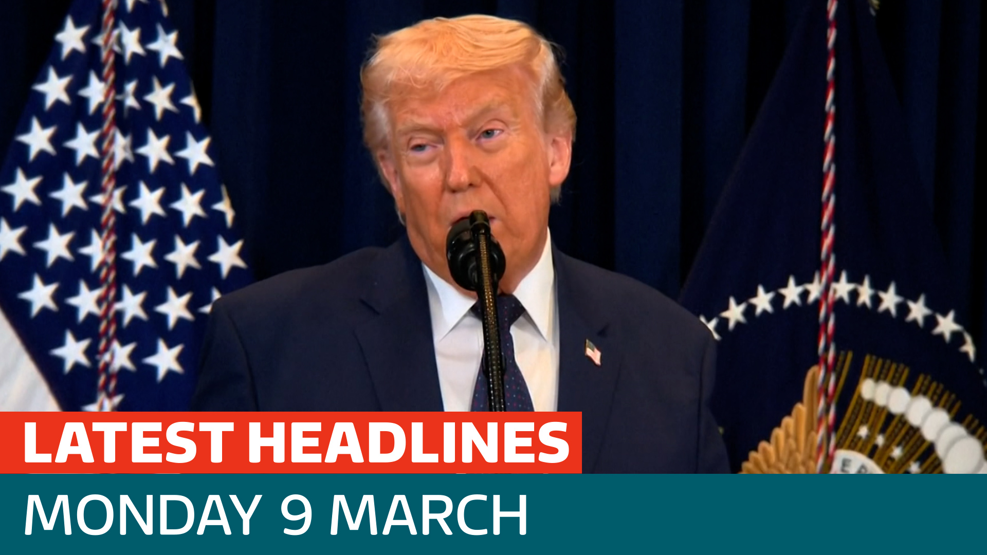 The latest headlines - as Trump says Iran war 'ahead of schedule' - Latest From ITV News