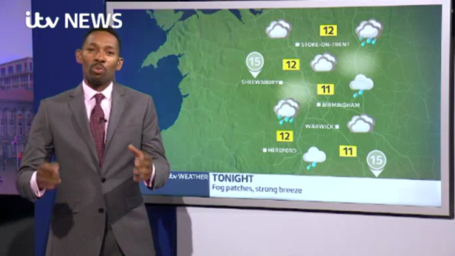 West Midlands Weather: Intermittent rain tonight | ITV News Central