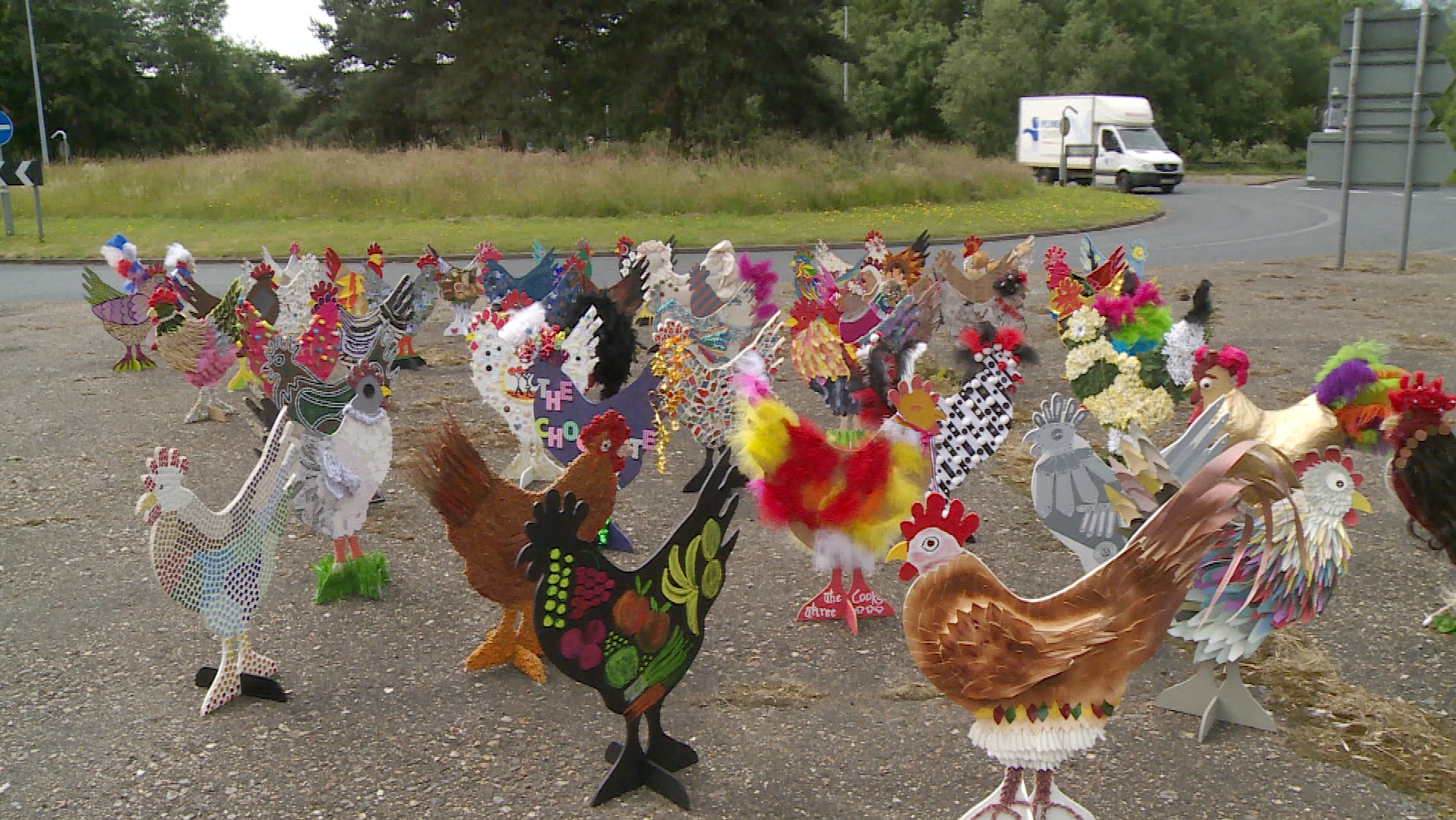 The 'return' of the Bungay chickens | ITV News Anglia