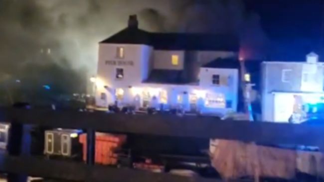 Onlookers were left "devastated" as a fire broke out at the hotel