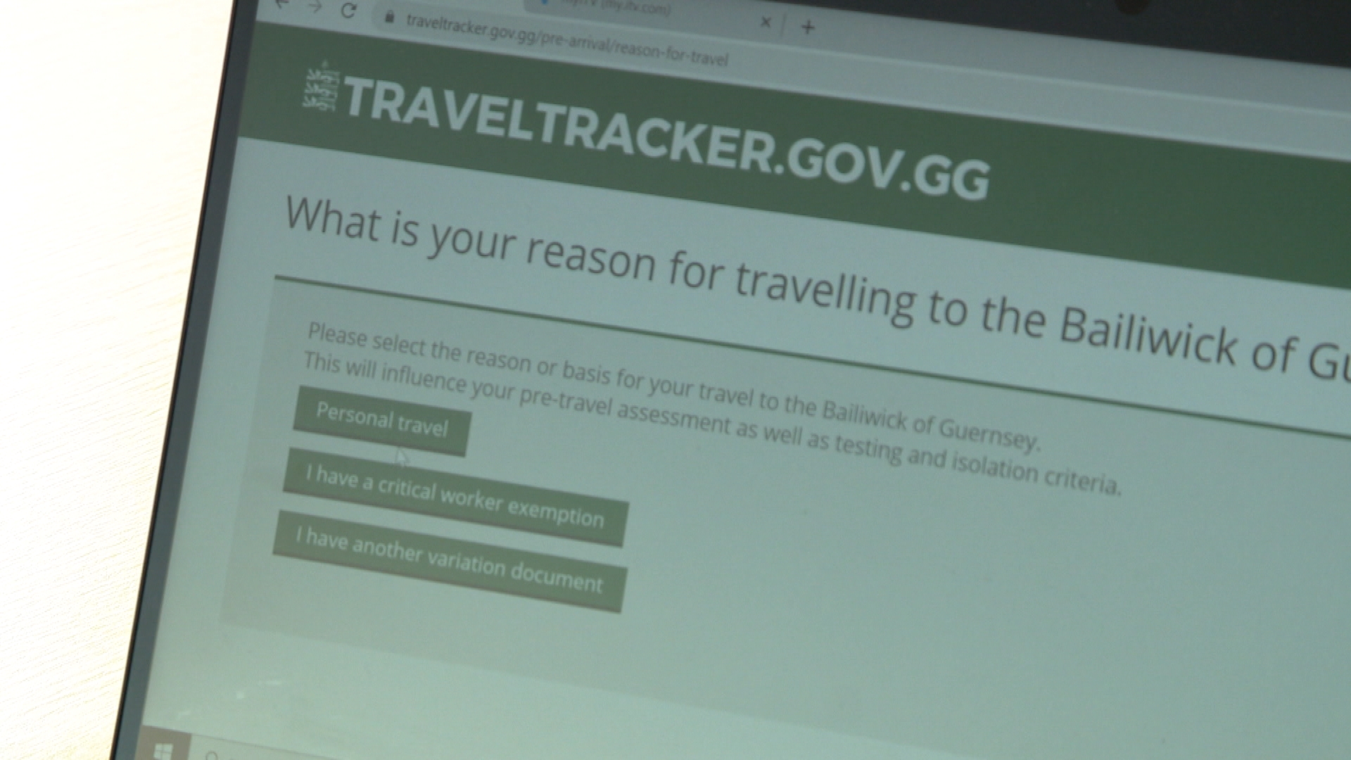 guernsey travel tracker help
