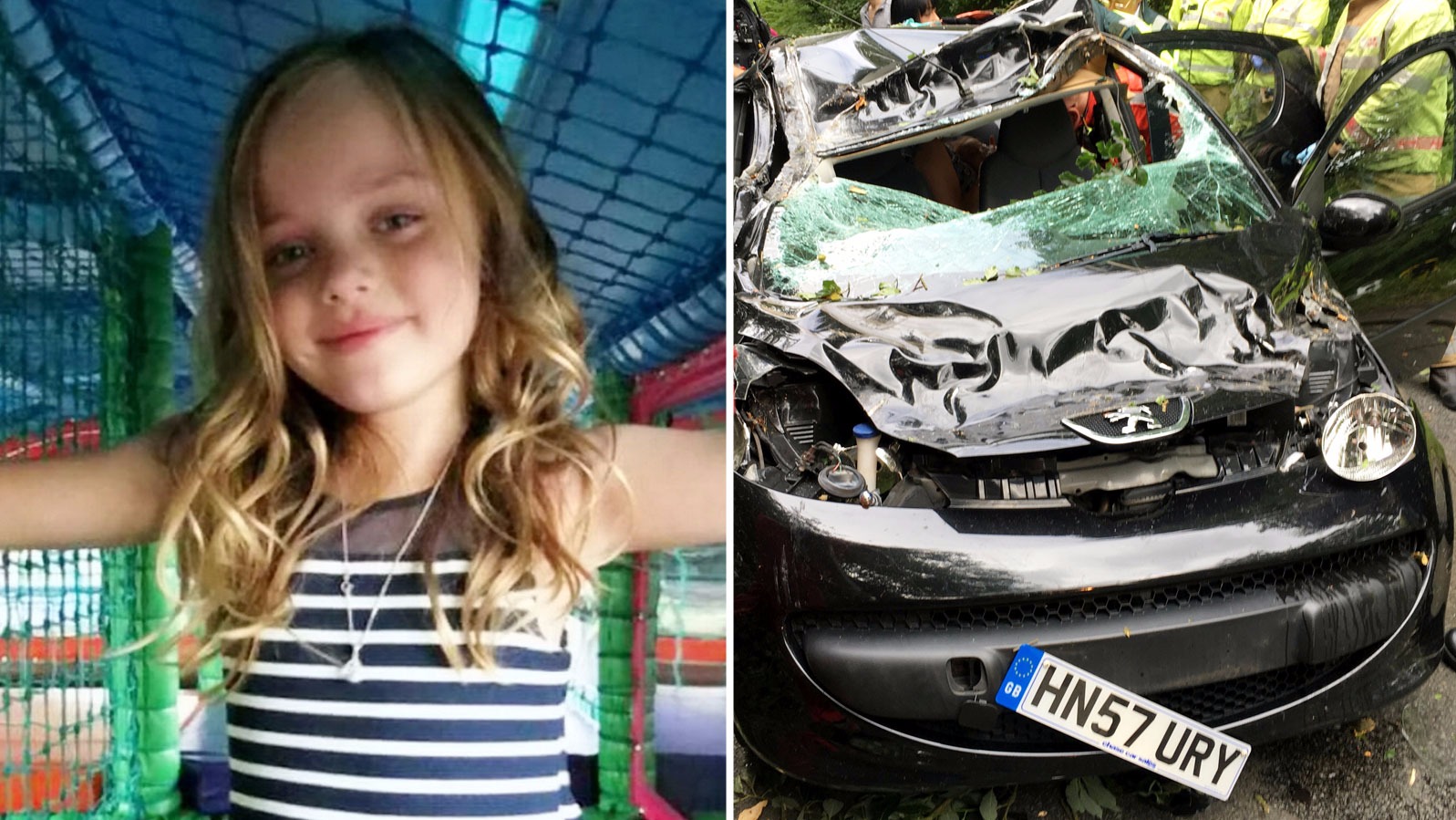 Girl escaped decapitation by inches in freak car accident IT