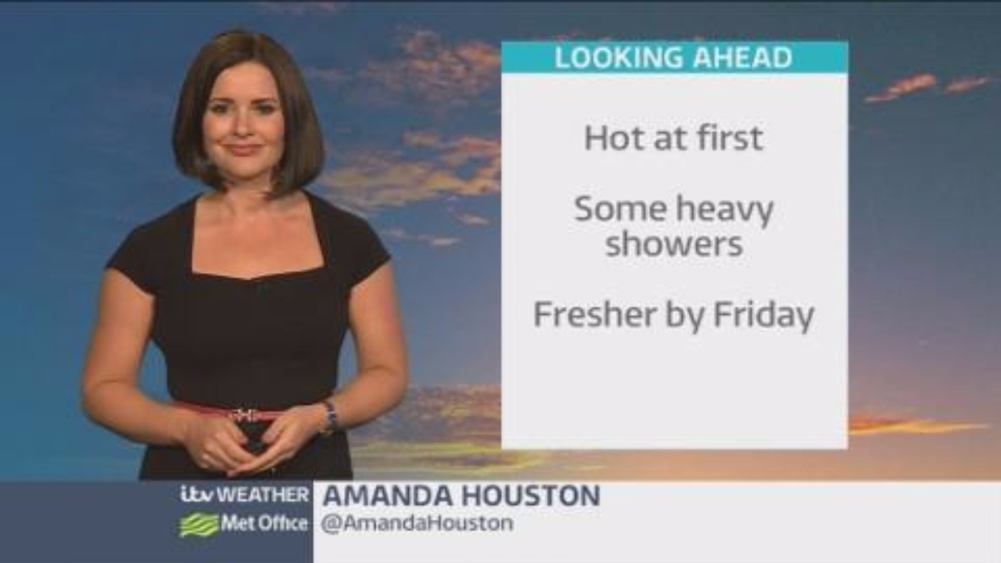 Hot temperatures peak tomorrow | ITV News