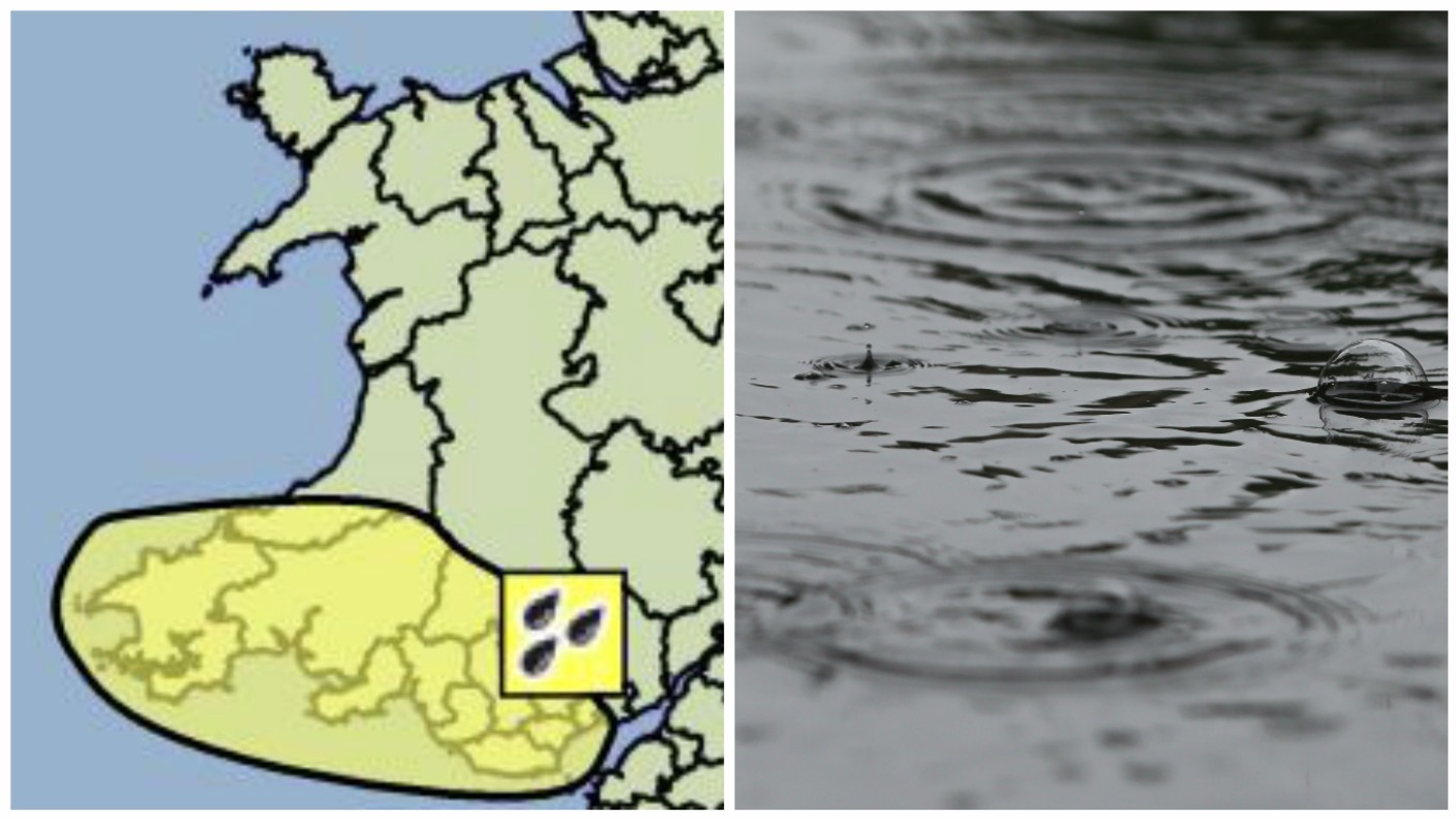 Met Office issues yellow 'be aware' warning of rain for south Wales ...