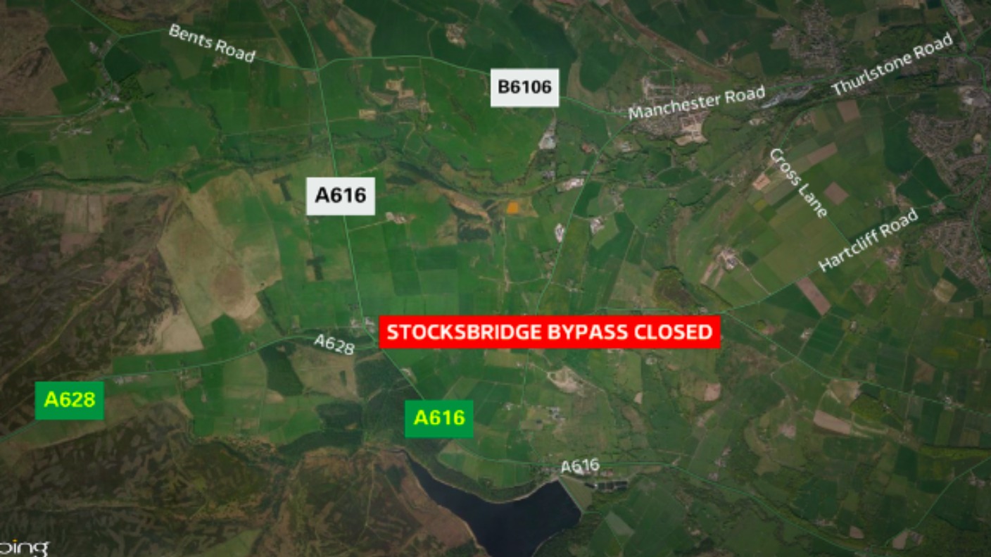 Stocksbridge bypass expected to remain closed for vehicle recovery