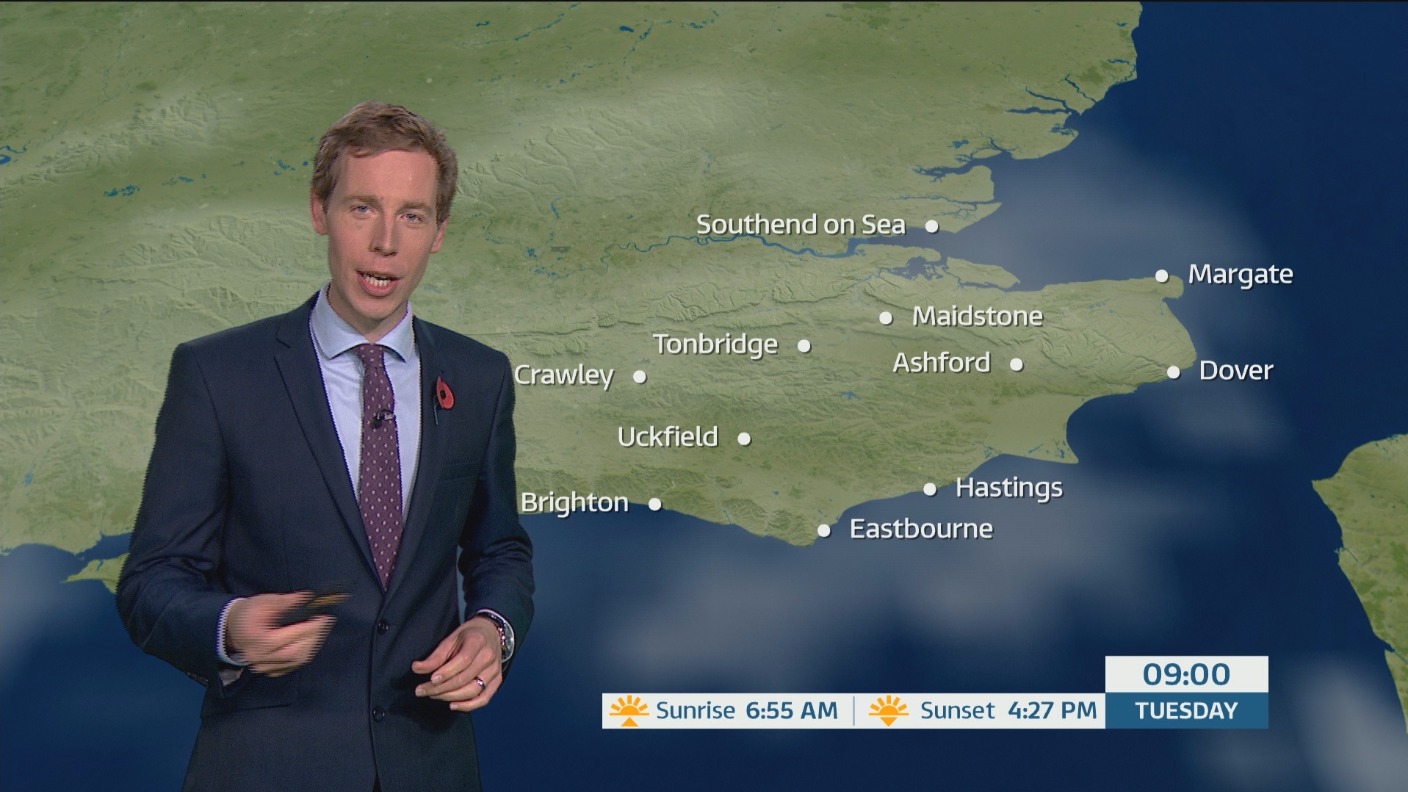 Tuesday morning's weather forecast for east of region | ITV News Meridian