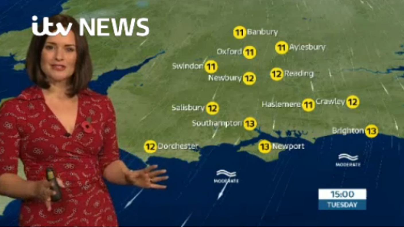 Tuesday afternoon's weather for the west of the region | ITV News Meridian