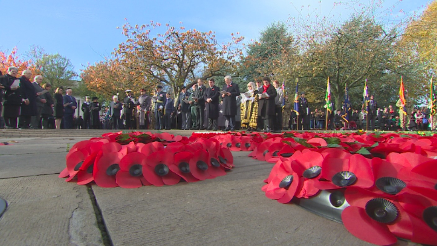 Wales falls silent to honour war dead on Remembrance Sunday | ITV News ...