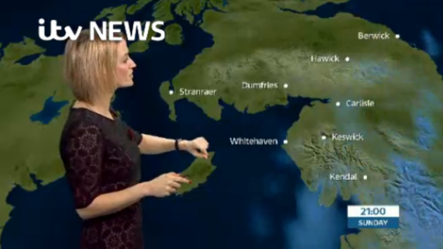 VIDEO Sunday's forecast for Cumbria and the South of Scotland ITV