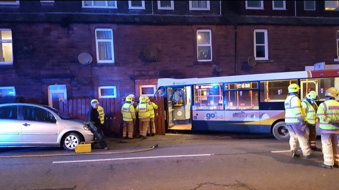 Bus crashes into house in Dumfries threevehicle crash ITV News Border