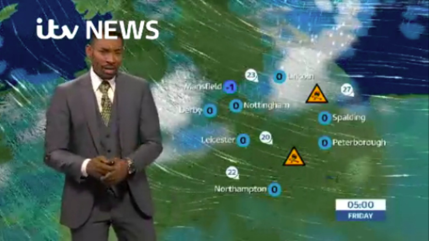 East Midlands Weather: Sleet and snow showers tonight | ITV News Central
