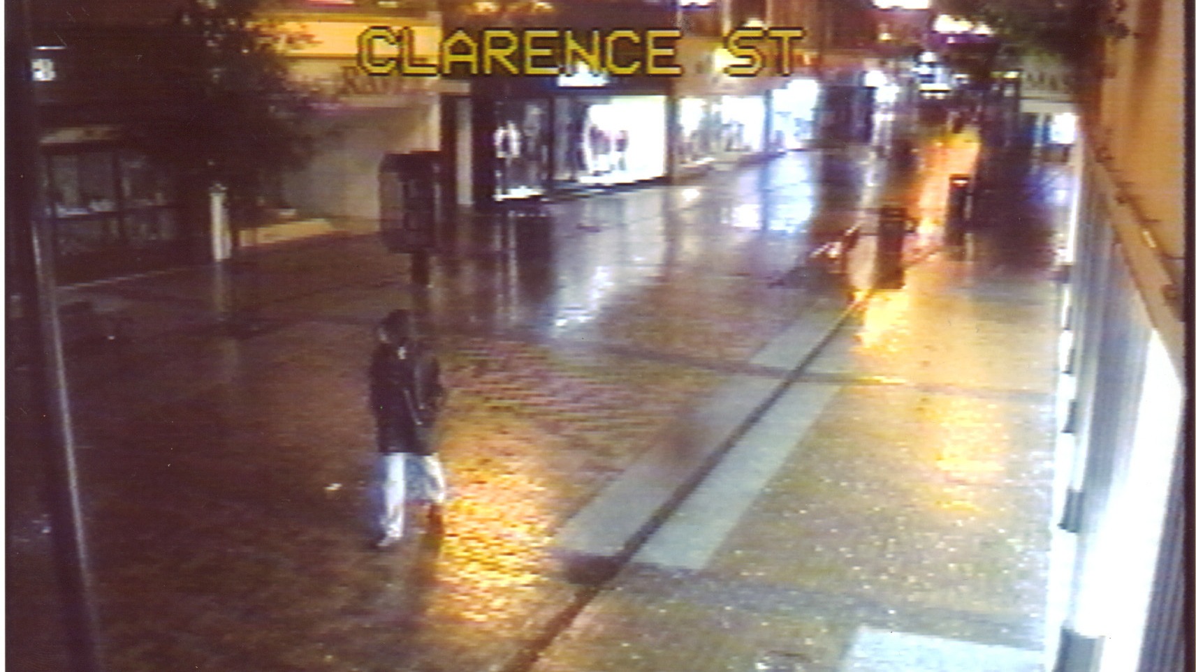 CCTV of Kingston town centre where student Ricky Reel and three friends were on a night out when they were racially abused