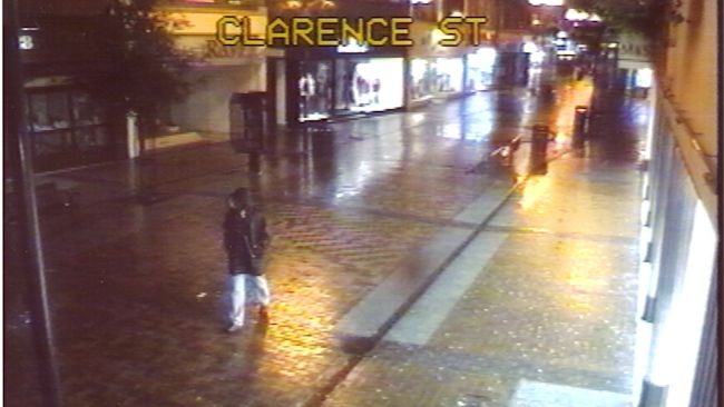 CCTV of Kingston town centre where student Ricky Reel and three friends were on a night out when they were racially abused