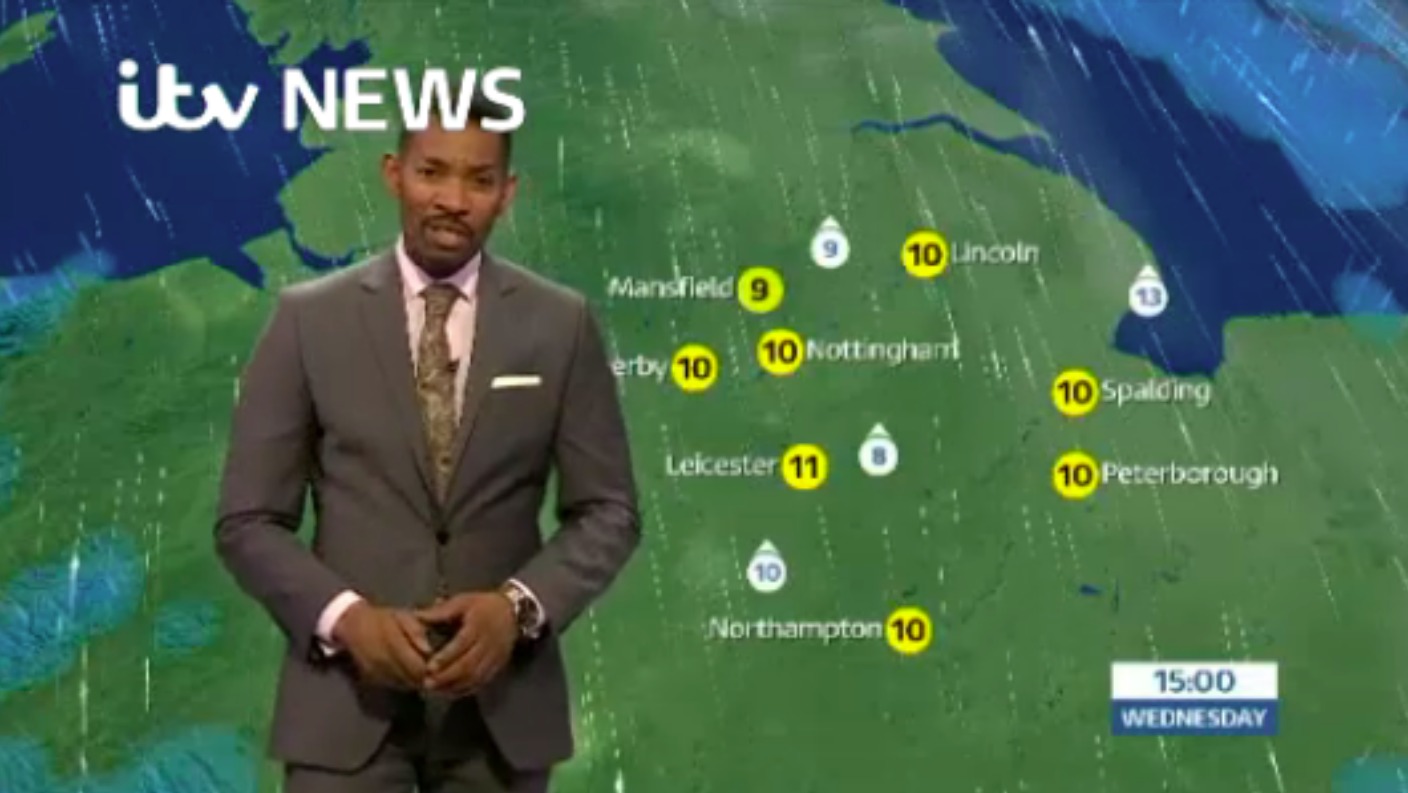 East Midlands Weather: Cloudy with rain | ITV News Central