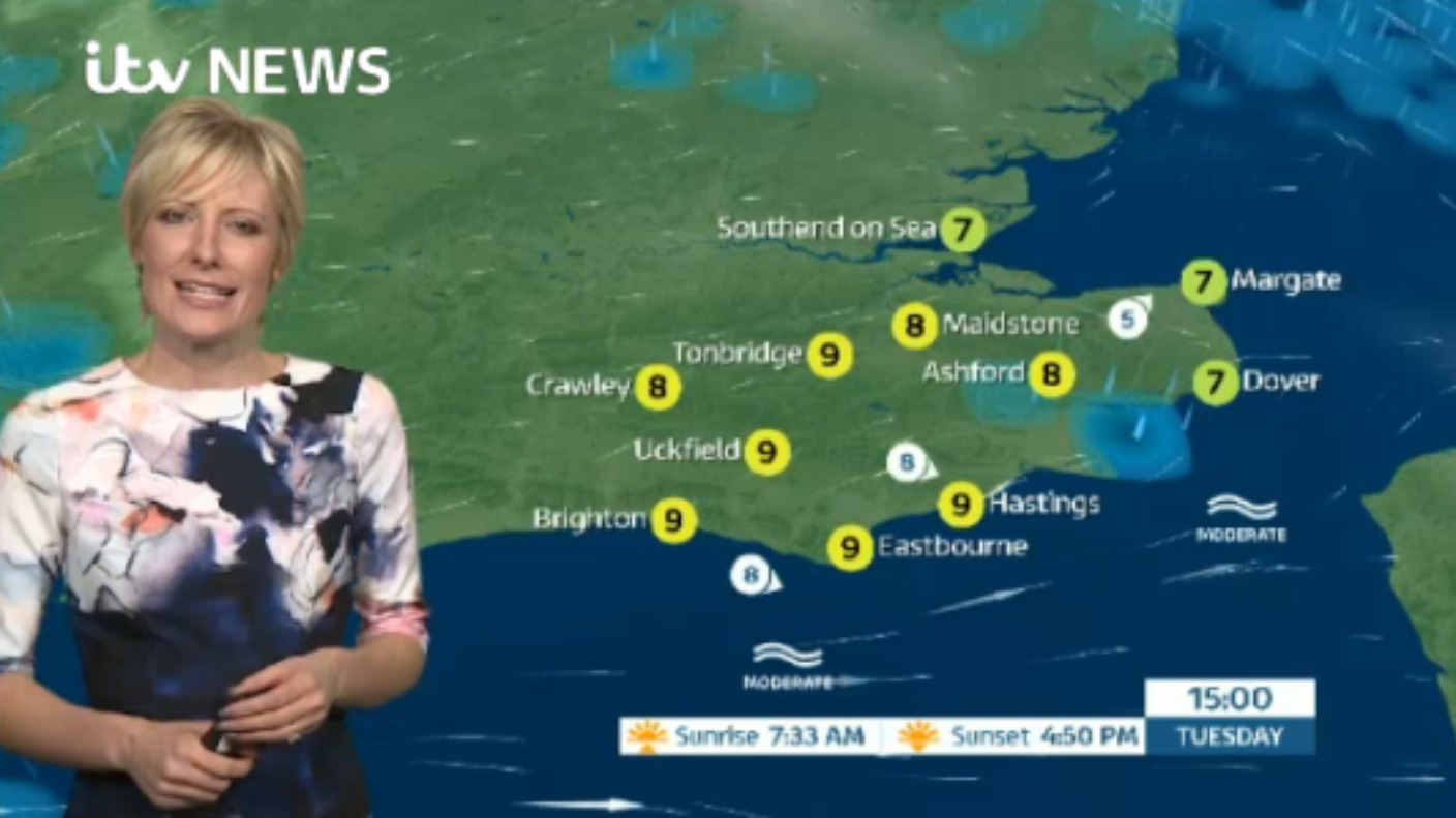 Tuesday morning's weather for the east of the region | ITV News Meridian